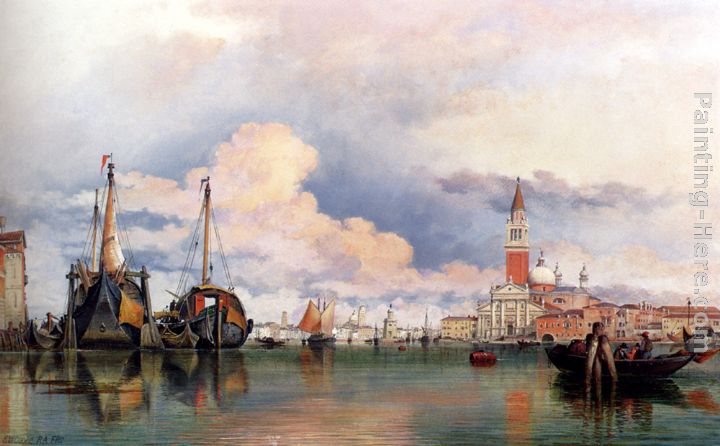 The Church Of The Gesuati And Riva Delle Zattere, With San Giorgio Maggiore Looking East painting - Edward William Cooke The Church Of The Gesuati And Riva Delle Zattere, With San Giorgio Maggiore Looking East art painting